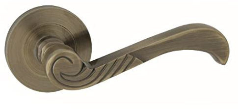 Domino Maniglia per Porta Modello Casablanka della Serie R M3 in Ottone, Finitura Bronzo, Design Elegante e Resistente per Porte Interne