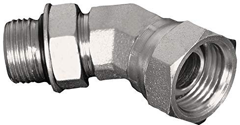 Style 6902 1/2 Male O-Ring Boss x 1/2 Female Pipe Thread 45° Swivel Hydraulic Adapter