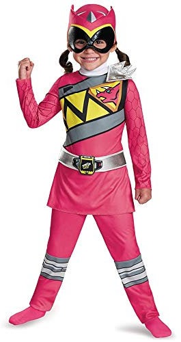 Generique - Déguisement Power Rangers Dino Charge Rose Fille