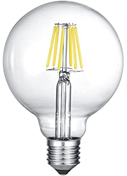 Trio Leuchten LED Glas Filament Leuchtmittel E27 Globe 6 W, 3000 K, 600 lm 988-600