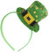 Amakando Mini Zylinder Kobold St. Patrick's Day Hut Minizylinder Irland Leprechaun Fascinator Irischer Hut Damenzylinder Minihut St Particks Day