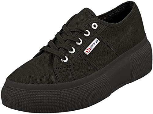 Superga Damen 2287-COTW Niedrige Turnschuhe, Nero Full Black 996, 35 EU
