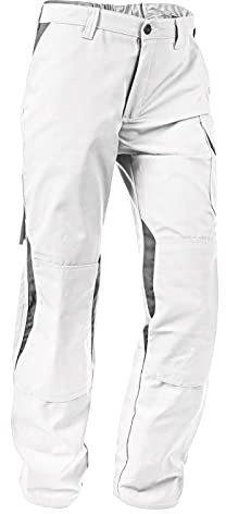 KÜBLER Workwear | KÜBLER VITA Mix Arbeitshose | weiß/Mittelgrau | Größe 40