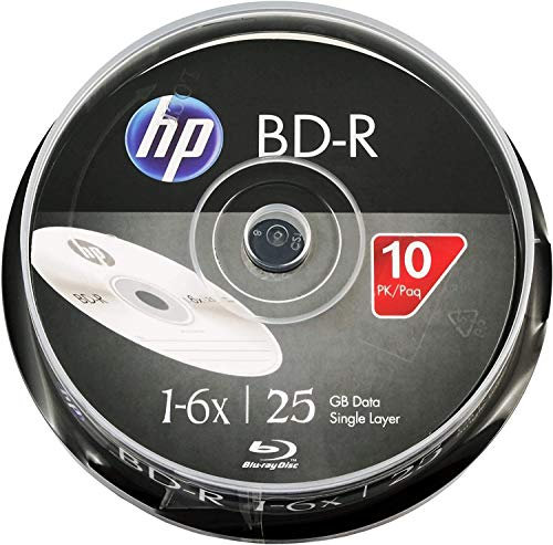 HP BD-R 6 Dischi Blu-Ray, 25 GB, 10-Cake