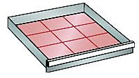 LISTA | Schublade | für Schrank-BxT 564 x 572 mm | Traglast 200 kg | Fronthöhe 300 mm | lichtblau.