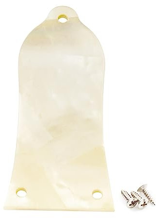 Musiclily Pro Naturel Perle de Nacre 3 Trous Guitare Cache Truss Rod Cover pour China Made Epiphone Les Paul, Gold Pearl