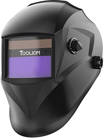 TOOLIOM Schweißerhelm 92,5 X 42,5mm Auto Verdunkelung True Color Großes Sichtfeld Schweissmaske für Wig MIG ARC Schweißerhaube Automatik Solar Schweißschild