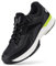 FitVille Extra Weit Tennisschuhe Herren Breit Hallenturnschuh Atmungsaktiv Training Schuhe für Tennis Badminton Walking Fitnessstudio Schwarz 45 EU X-Weit