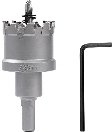 Dribotway Bi-Metal Hole Saw 38mm TCT Carbide Heavy Duty Industrial Grade Stainless Steel Hole Cutter for Mental Wood Stainless Steel Plastic Copper