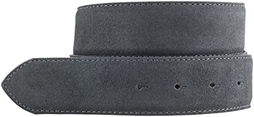 BELTINGER Wechselgürtel aus Veloursleder ohne Schnalle 4 cm | Druckknopf-Gürtel für Damen Herren 40mm | Wildleder-Gürtel 4cm