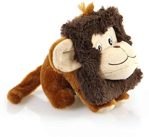 Petastic Hundespielzeug Quadra Plüsch AFFE mit Quietscher, Plüschspielzeug für Hunde