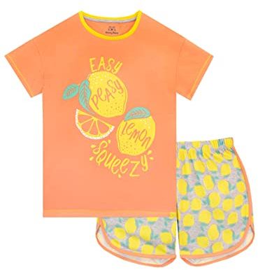 Harry Bear Girls Short Pyjamas Lemon