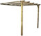 Pergolato Pergola copertura in legno a parete in legno impregnato L 300 x P 280 x H 240 cm