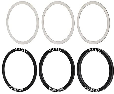 SM SunniMix 6 Stück Kurbelgarnitur Bottom Spacer Bike Tretlager für BB86 91 92 PF30 BB30, 30MM