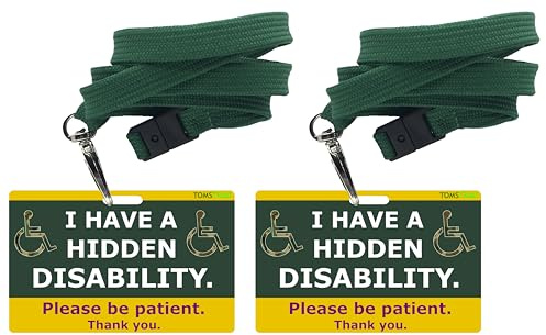 I Have a Hidden Disability Please be Patient. Carte d'accès et de sensibilisation médicale et cordon (2)