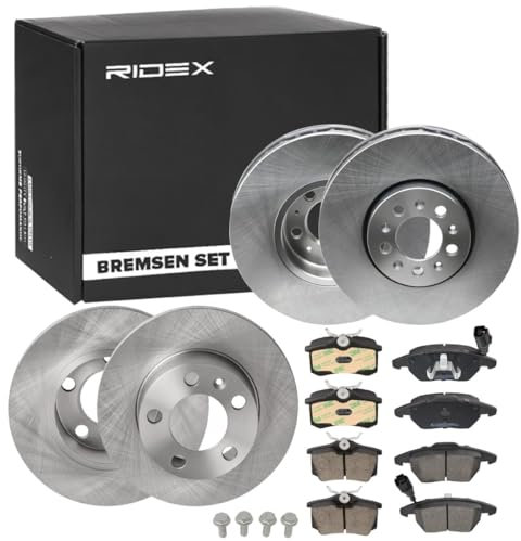 RIDEX 3405B1666 Bremsenset Vorne Hinten Belüftet 288,0 230,0mm - Bremsen Set mit Bremsscheiben und Bremsbeläge Satz
