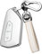 ontto Coque de clé de Voiture pour Seat Leon MK4 FR Ateca TPU Coque de Protection pour clé VW Golf 8 R GTI ID.5 Caddy Skoda Enyaq Octavia Porte-clés Boîte à clés 3 Boutons Blanc