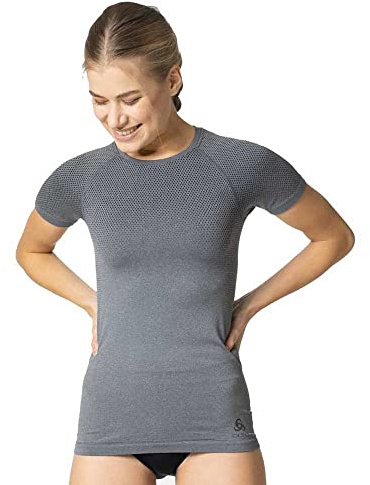 Odlo Women Functional Underwear Short Sleeve Shirt PERFORMANCE LIGHT, grey melange, XL