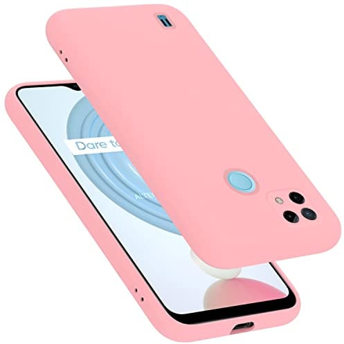 Cadorabo Hülle kompatibel mit Realme C21 Hülle Silikon Handyhülle für C21 Case aus flüssigem Silikon- Kratzfeste und stoßfeste dünne TPU Schutzhülle - Liquid PINK