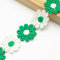 XCSJ 5 Yard 25mm Blumen Spitzenband Spitzenborte Stickerei Dekoband Zierband Borten Bänder Blumenband Gänseblümchen Dekoband Spitzen Spitzenborte Für Hochzeit Deko Handwerk Nähen Deko (grün 2)
