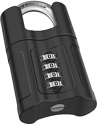 4-stelliges Schwer Zahlenschloss,[Schnittfest] Diyife Sicherheitsschlösser mit Abnehmbarer Bügelschutz, 8MM Dickerer Sperrbalken, Wetterfest und Diebstahlsicher, für Haus, Garage, Zäun, Tor