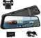 Dashcam Rückspiegel Kamera, 9,66 Zoll IPS LCD Touchscreen Smart Rückspiegel für Autos, HDR Front- und Rückansicht Dual Kameras 1080P, Nachtsicht, Parküberwachung, Loop-Aufnahme DVR, Spiegel Dashcam