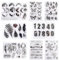 8 Stück Muster Transparente Stempel, Silikonstempel Clear, Blätter Silikonstempel, Stamp Set Vintage, DIY Stempel, Clear Stamps, Für DIY Album Scrapbooking Fotokarten Dekor
