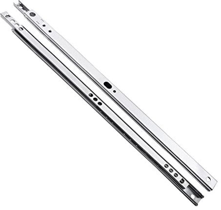 Schubladenschienen, 17mm x 246mm Auszugsschienen mit Teilauszug für Schubladen Kugelauszug Schubladenauszug Schubladen Schienensystem Möbelbeschläge (1 Paar)