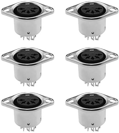 YINETTECH 6pcs Connecteur Audio DIN 5 Broches Mâle à Femelle Montage sur Panneau 2 Trous pour Équipement Audio-vidéo Équipement Audiovisuel Cinéma Maison Audio de Voiture