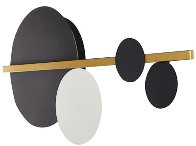 Wandleuchte LED Metall gold schwarz weiß rund Glamourös Dekolampe Parita
