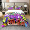 100% Bio Baumwolle Graffiti Bettbezug 135x200 für Kinder,Tie Dye Bettwäsche Set,Hip Hop Tröster Bezug,Wand Urban Street Kunst Street Dance Kultur Bett mit1 Kissenbezug Zipper&Krawatten