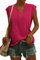 Cicy Bell Camicetta da donna, elegante, senza maniche, scollo a V, maglietta estiva da donna, rosso rose, M