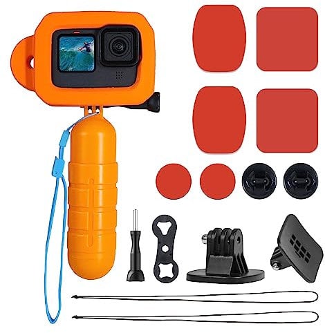Custodia galleggiante per GoPro Hero 12/11/10/9, in schiuma, con impugnatura ultra galleggiante, custodia protettiva per fotocamera, per snorkeling subacqueo e surf