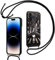 PBNDJVG Handykette Handyhülle für iPhone 12 6.1 Hülle mit Band, Anime Niedlich Muster Silikon Schutzhülle mit Kordel zum Umhängen,Stoßfest Kratzfest TPU Bumper Case Necklace Handy Lanyard,03