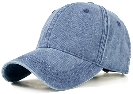 YAMEE Baseball Cap Denim Unisex,Baseballkappe Herren Denim Classic,Sommer mützen Damen Atmungsaktiv,Basecap männer weich,Sonnenschutz Sport Hut Herren für Outdoor