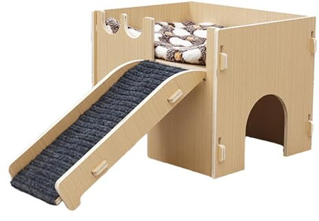 rockible Maison de Hamster en Bois, de Cochon d'Inde, lit de Lapin, Petite cabane pour Lapin Lemming