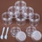 5pcs Travel Pots for Toiletries Transparent Plastic Travel Container Jars with Mini Spoons (5x10g）