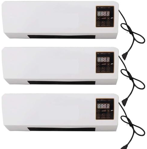 PRMTYUP Climatiseur Sans Conduit, Climatiseur Mural Avec TéLéCommande Et Minuterie, Climatiseurs Portables, Mini Split Ac/SystèMe De Chauffage, Pour Le Salon De La Chambre,Blanc,3pcs