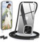 GOODVISH Handykette iPhone 16 Pro Max Hülle mit Band 6,9 Zoll, Transparent Necklace Handyhülle 16 Pro Max mit Kette, Stossfest Schutzhülle, [Abnehmbar Umhänge] Stylische case, Schwarz