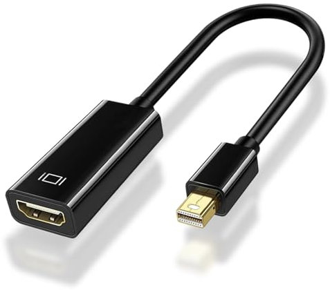Mini DisplayPort to HDMI Adapter,20cm Gold Plated DP HDMI Adaptor Cable,Compatible for MacBook Air,MacBook Pro (Before 2016), Surface Pro,and More,4K,2K,3D,1080P HD Resolution,Display Connection