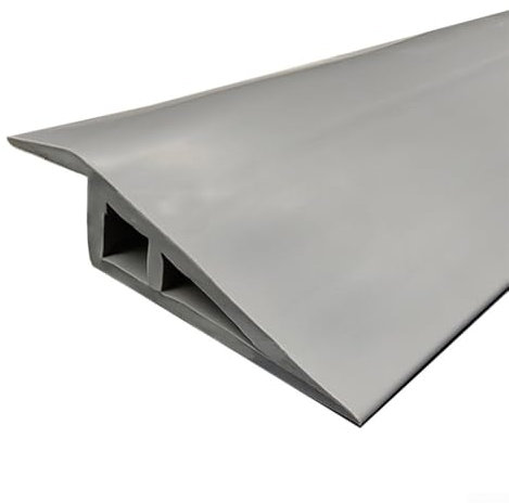 Entgoinggo Boden-Übergangsstreifen, PVC, Bodenkante, Laminat, Bodenabdeckungsstreifen, Einfassungen, Gummiboden-Randstreifen für Haus (grau)