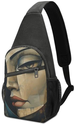 TradesForU Umhängetasche für Damen, Herren, Kreuz-Brusttasche, Cross-Brusttasche, Umhängetasche, lässig, modisch, Sling-Rucksack, Stil, Einheitsgröße, mehrfarbig, One size