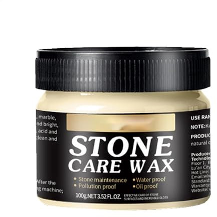 Stonne Care Wax – Quarz-Polierwachs, Granit-Polierwachs | Marmor-Poliercreme, tragbare, wasserdichte Stonne-Pflegeprodukte für Quarz-Arbeitsplatten, Schmutzentfernung und Oberflächenpolieren