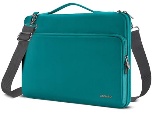 DOMISO 14 pollici Custodia Borsa Impermeabile Notebook Portatile Borsa Sleeve Custodia PC Portatile Compatibile con 14 Dell/ThinkPad IdeaPad/HP Pavilion Envy/ASUS Vivobook,Turchese