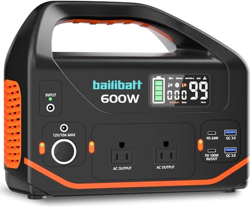 Portable Power Station 600W 293Wh Lithium Battery Camping Generator Portable Generator for Home Use Emergency Power Station Outdoor Travel Last Intervention