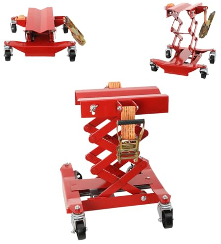 Boden Getriebeheber 200kg Höhe 185-590 mm Floor Transmission Car Jack | mit Vier Hochbelastbare Lenkrollen, Floor Transmission Car Jack for Lifting Lowering Gearboxes