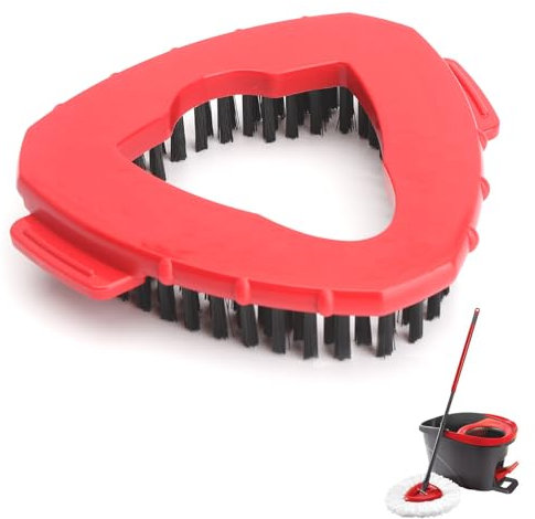 Ricambio per mocio triangolare Testina con setole dure per pavimenti, piastrelle e vetri Angolazione 20° per angoli stretti Perfetta per bagno cucina terrazza Compatibile con sistema 1 secchio