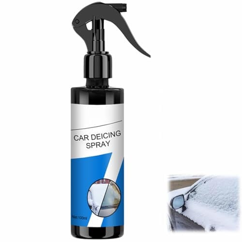 Spray Sciogli Ghiaccio Auto,Spray Antigelo Auto,Deghiacciante Vetri Dell'auto,Anti Frost Sprays,Sbrinatori per parabrezza,Rimuove Rapidamente Ghiaccio e Neve dai Finestrini e dal Parabrezza,100ml