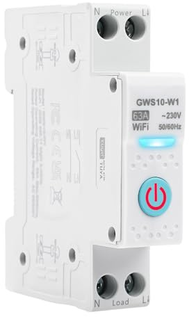 Interruttore smart wifi 63A Tuya smart interruttore wifi Controllo vocale AC230V timer switch 5 Modalità di Temporización intelligente compatibile con Alexa/Google Home GWS10-W1