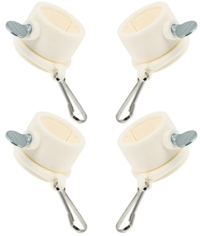HIAKDOFT Lot de 4 Anneaux de Retenue pour Mât de Drapeau 1,26 Pouces en Acier Inoxydable Rotation à 360° Anti-enroulement, Clips de Fixation Robustes pour Drapeaux Extérieurs et